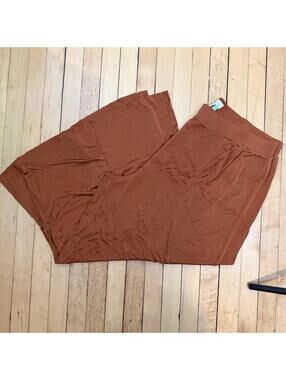 Maeve Anthropologie Wide Leg Palazzo Pants 2X Rust Orange Rayon Boho